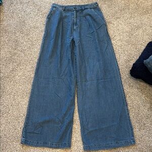 Sadie & Sage Blue tencil wide leg Trousers